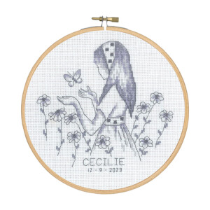 Permin counted cross stitch kit with hoop...