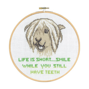 Permin counted cross stitch kit with hoop "Life is...