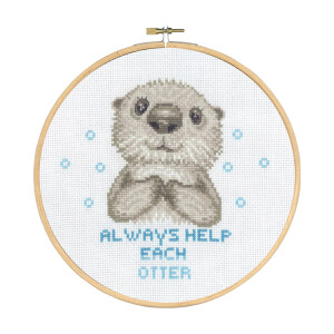 Permin counted cross stitch kit with hoop "Always...