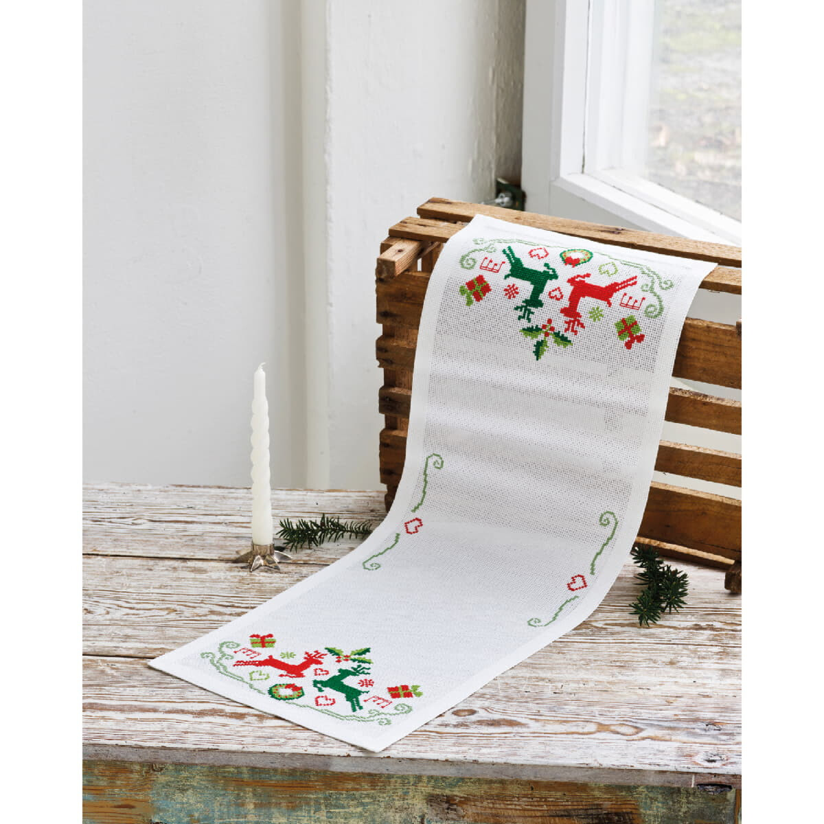 Permin counted table runner cross stitch kit...