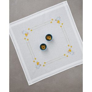 Permin tablecloth stamped satin stitch kit...
