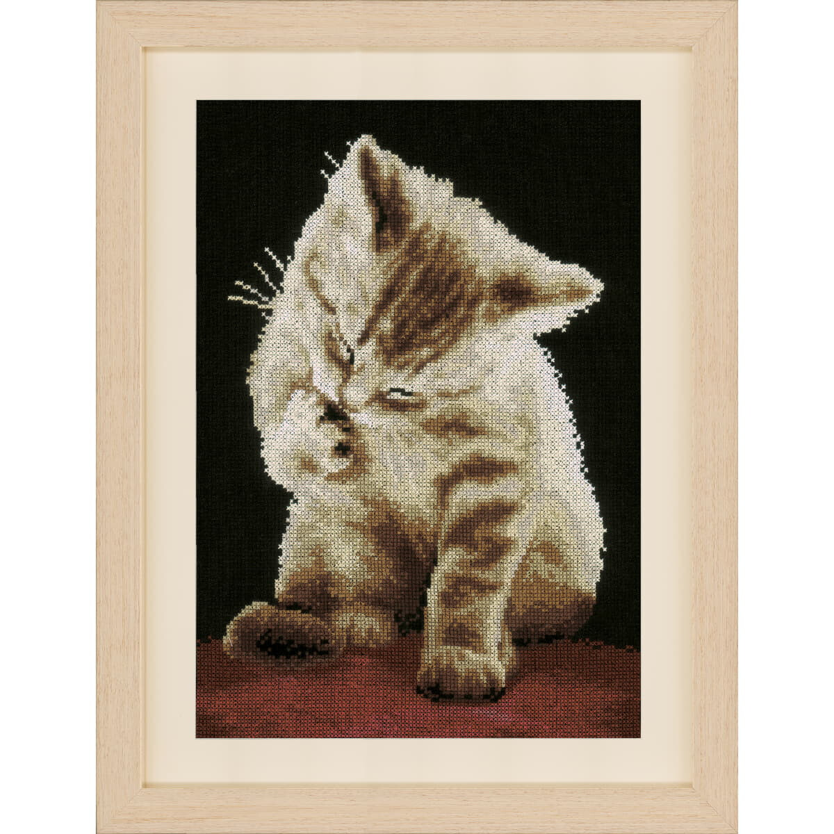 Vervaco counted cross stitch kit "Kitten",...