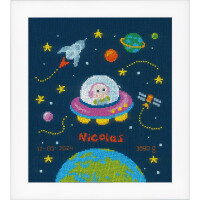 Набор для вышивки крестом Vervaco "Малыш космонавт", 23х26см