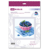 Riolis counted cross stitch kit "Ripe Blueberry", 20x20cm, DIY
