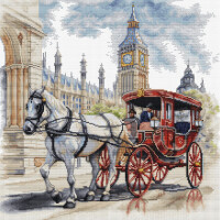 Luca-S counted cross stitch kit "Carriage Ride", 35x35cm, DIY