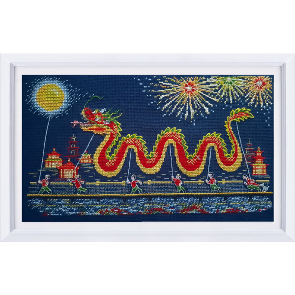 Набор для вышивания крестом RTO "Китайский дракон", 30x17 см