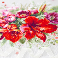 Magic Needle Zweigart Edition counted cross stitch kit "Amaryllis Bouquet", 36x27cm, DIY