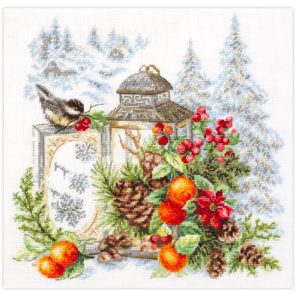 Набор для вышивания крестом Magic Needle Zweigart Edition "Аромат зимы", 26x26 см.
