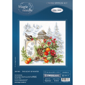 Magic Needle Zweigart Edition kit punto de cruz contado "El aroma del invierno", 26x26cm