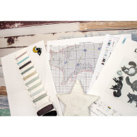 Letistitch counted cross stitch kit "Cat Constellation", 27x28cm, DIY