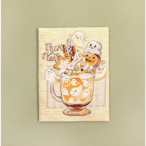 Letistitch counted cross stitch kit "Trick or Treat Cup", 17x13cm, DIY