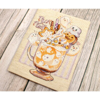 Letistitch counted cross stitch kit "Trick or Treat Cup", 17x13cm, DIY
