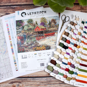 Letistitch counted cross stitch kit "Quiet Cove", 32x42cm, DIY