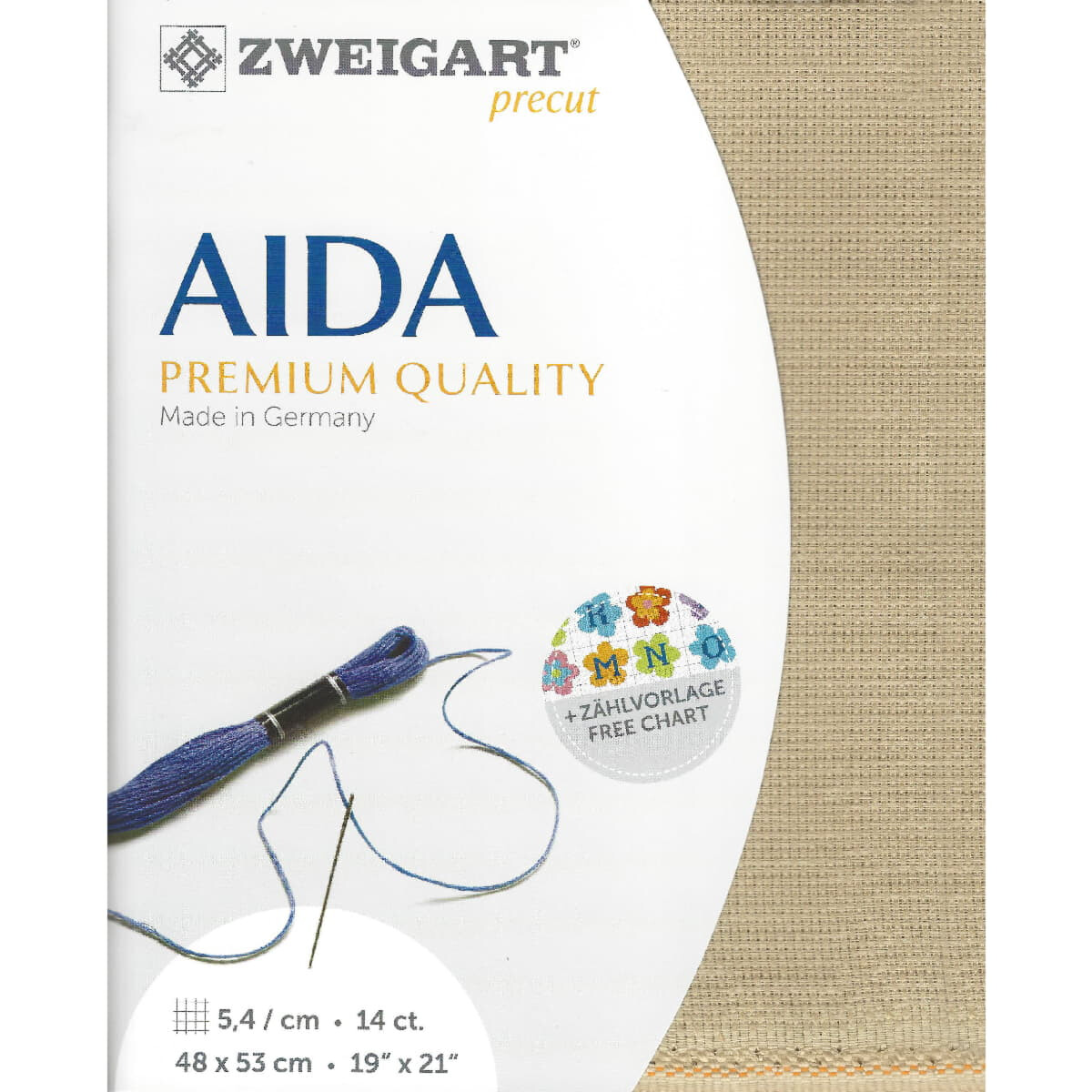 AIDA Zweigart Precute 14 ct. Stern-Aida 3706 Farbe 309...
