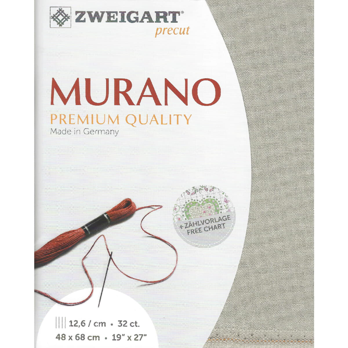 Evenweave Fabric MURANO Zweigart Precute 32 ct 3984 6028...