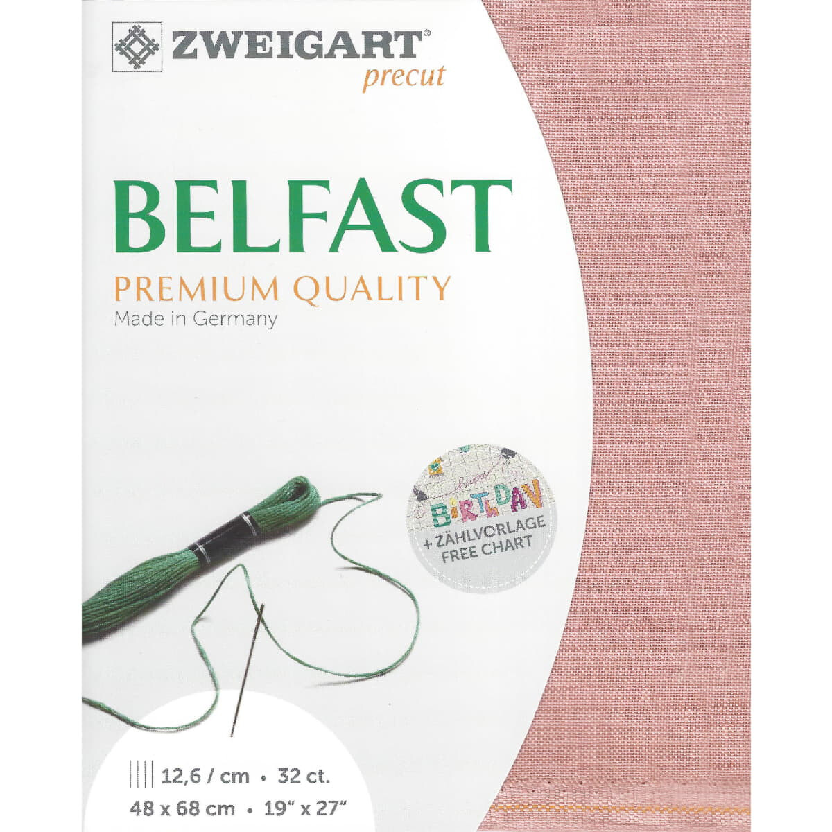 Evenweave Fabric Belfast Zweigart Precute 32 ct. 3609...