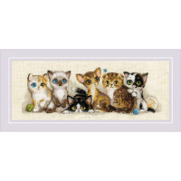 Riolis counted cross stitch kit "Kittens", 40x15cm, DIY