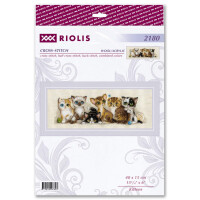 Riolis counted cross stitch kit "Kittens", 40x15cm, DIY