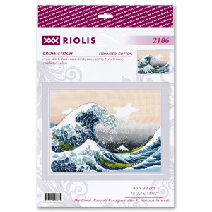 Riolis counted cross stitch kit "The Great Wave off Kanagawa after K. Hokusai", 40x30cm, DIY