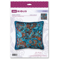 Riolis kit punto croce per cuscino "Cuscino/Pannello Motivi Persiani", 40x40cm