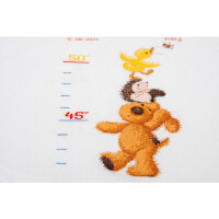 Vervaco counted cross stitch kit bar "Popcorn and friends", 18x70cm, DIY