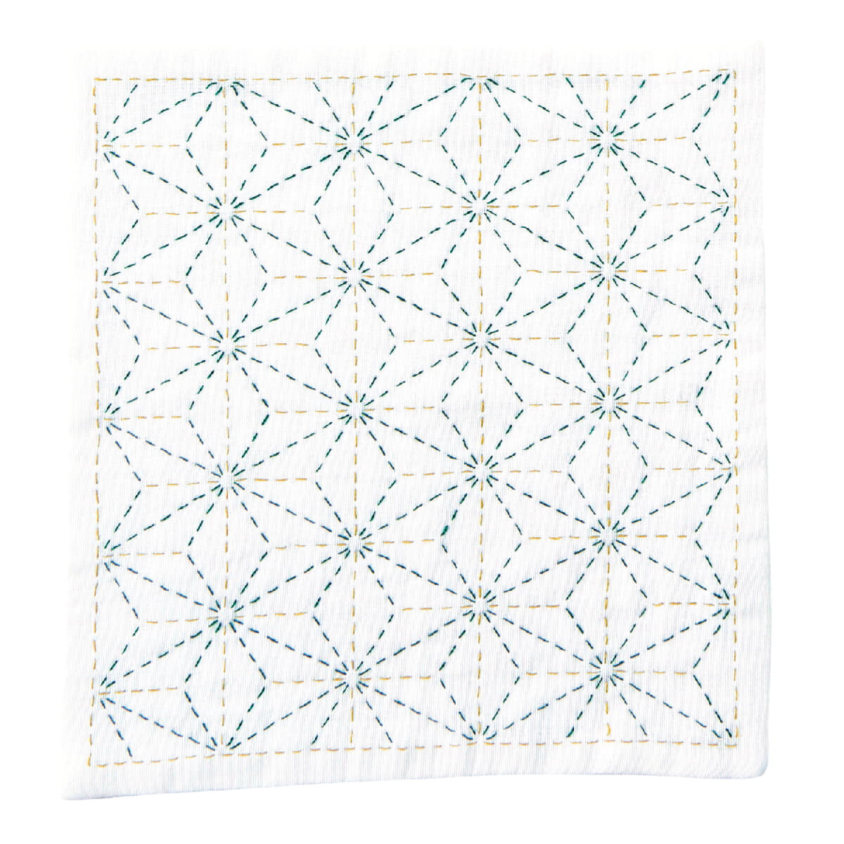 Olympus stamped Sashiko stitch kit "Handkerchief...