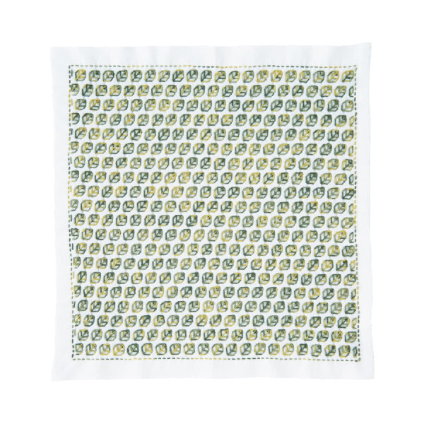 Набор для вышивания Olympus Хитомезаши Сашико "Листья Ханы Фукин", 34х34см, оригинал из Японии