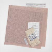 Olympus stamped Hitomezashi Sashiko stitch kit "Hana Fukin Cherry Blossom", 33x33cm, Original from Japan