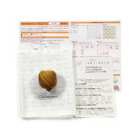 Kit de points Hitomezashi Sashiko estampillé Olympus « Hana Fukin Bears », 34x34cm, Original du Japon