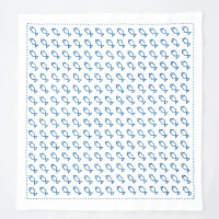 Olympus stamped Hitomezashi Sashiko stitch kit "Hana Fukin Fish", 34x34cm, Original from Japan
