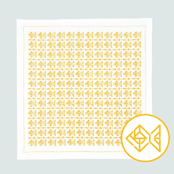 Набор для вышивания Olympus Хитомезаши Сашико "Золотая рыбка Хана Фукин", 34х34см, оригинал из Японии