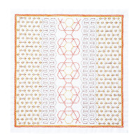 Olympus stamped Hitomezashi Sashiko stitch kit "Hana Fukin Honeycomb", 34x34cm, Original from Japan