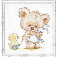 Magic Needle Zweigart Edition counted cross stitch kit "My Toys", 13x13cm, DIY