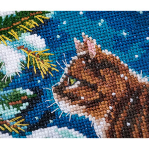 Набор для вышивания крестом Panna "Игривый котенок", 22x23 см