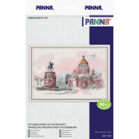 Набор для вышивания счетным крестом Panna "Путешествие по Санкт-Петербургу", 30,5x22,5 см