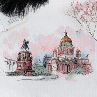 Набор для вышивания счетным крестом Panna "Путешествие по Санкт-Петербургу", 30,5x22,5 см