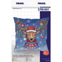 Panna counted cross stitch cushion kit "Christmas Reindeer", 40x40cm, DIY