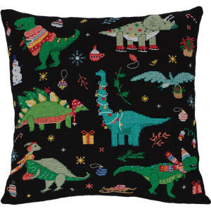 Panna counted cross stitch cushion kit "Christmas Fuss", 30x30cm, DIY