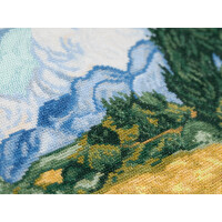 Kit punto croce Panna "Serie Oro. Campo di Grano con Capresse, Vincent Van Gogh", 38x30cm