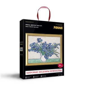 Panna counted cross stitch kit "Golden Series. Irises. Vincent Van Gogh", 27x21,5cm, DIY