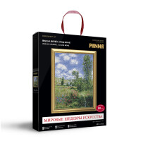 Panna counted cross stitch kit "Golden Series. View of Vetheuil, Claude Mone", 22,5x29,5cm, DIY