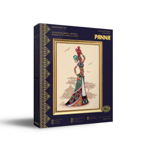 Panna Kreuzstich Stickpackung "Goldene Serie. Frauen der Welt. Afrika", Zählmuster, 26,5x38cm