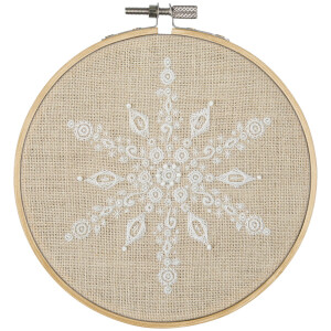 Набор для вышивания счетным крестом Panna с обручем "Снежинка", 12,5x12,5 см