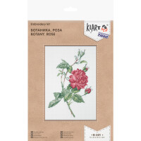 Klart Kreuzstich Stickpackung "Botanik. Rose", Zählmuster, 15x21,5cm