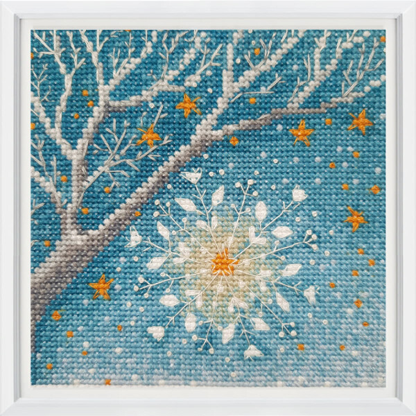 RTO counted cross stitch kit "Magic snowflake", 12x12cm, DIY