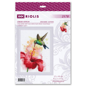 Riolis Kreuzstich Stickpackung "Kolibri", Zählmuster, 21x30cm
