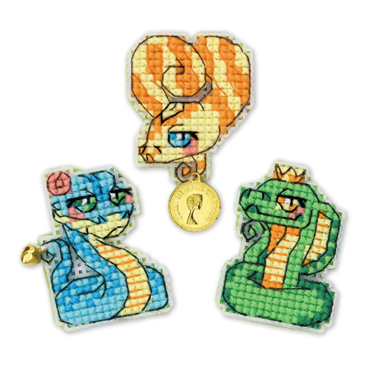 Riolis counted cross stitch kit "Magnets Snakelets...