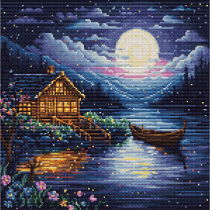 Luca-S counted cross stitch kit "Spring Night",...