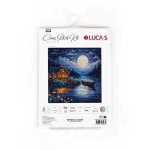 Luca-S telpakket kruissteek "Lente nacht", 24x24cm