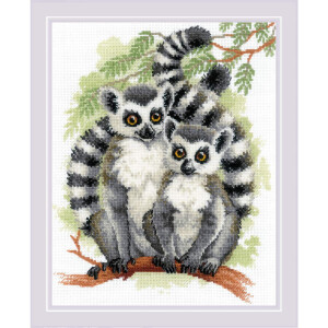 Riolis counted cross stitch kit "Lemurs",...